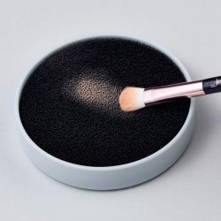 Jessup Makeup Brush Cleaning Mat with Color Removal Sponge and 2 in 1 Silicone Cleaner Skyway Blue