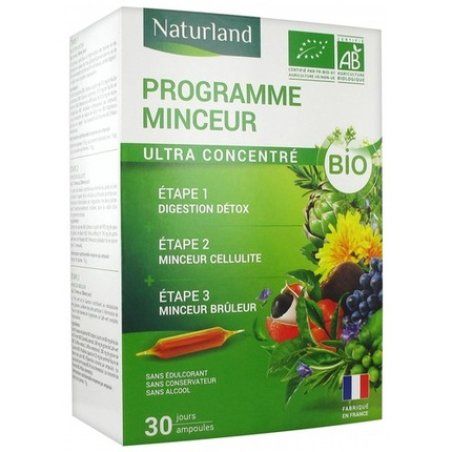 Naturland Slimming Program 3 in 1 Organic 30 Vials of 10ml Each