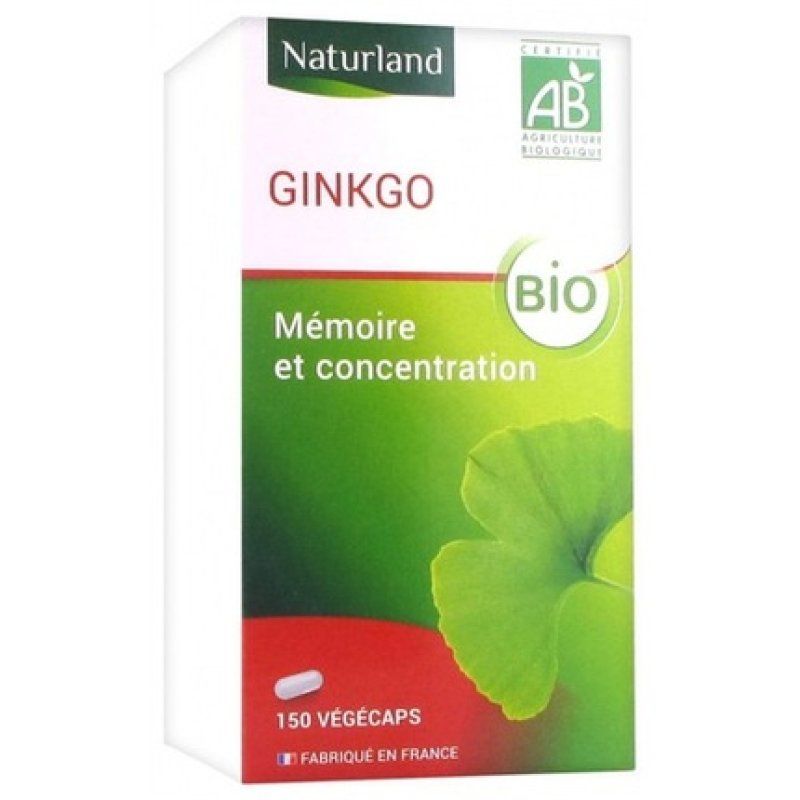 Naturland Ginkgo Bio Organic Food Supplement 150 Vegecaps