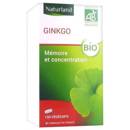Naturland Ginkgo Bio Organic Food Supplement 150 Vegecaps