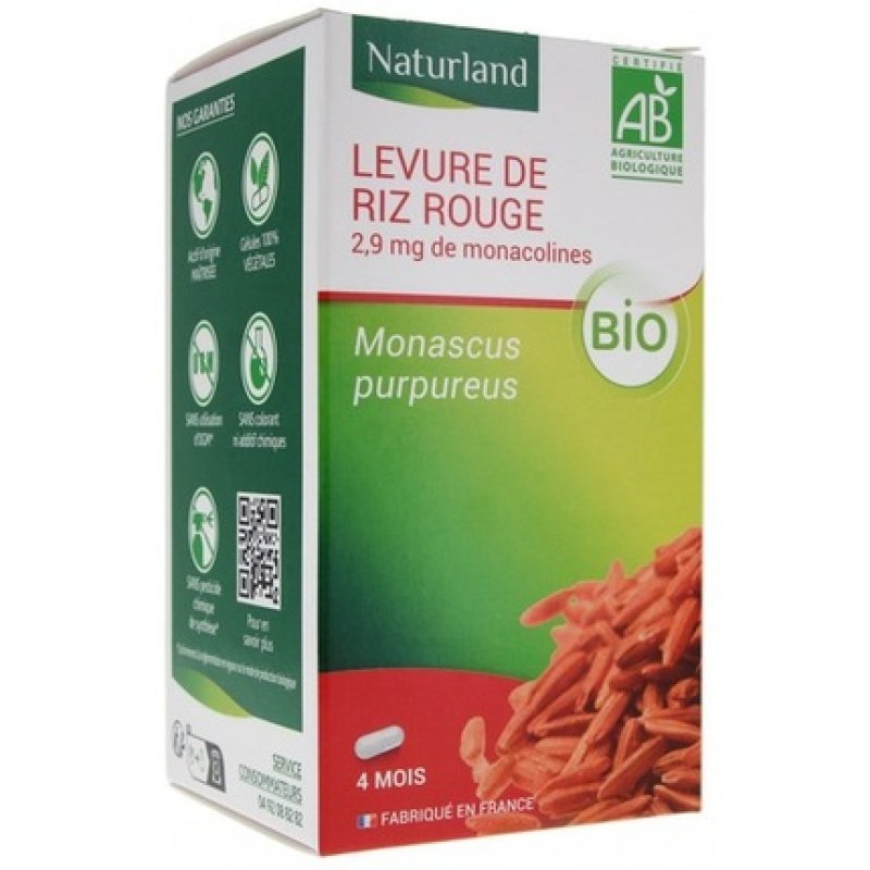 Naturland Red Rice Yeast Organic Food Supplement 120 Vegicaps