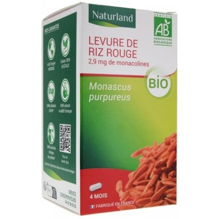 Naturland Red Rice Yeast Organic Food Supplement 120 Vegicaps