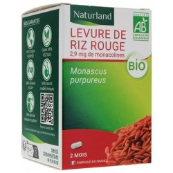 Naturland Red Rice Yeast Organic Food Supplement 60 Vegi-Capsules