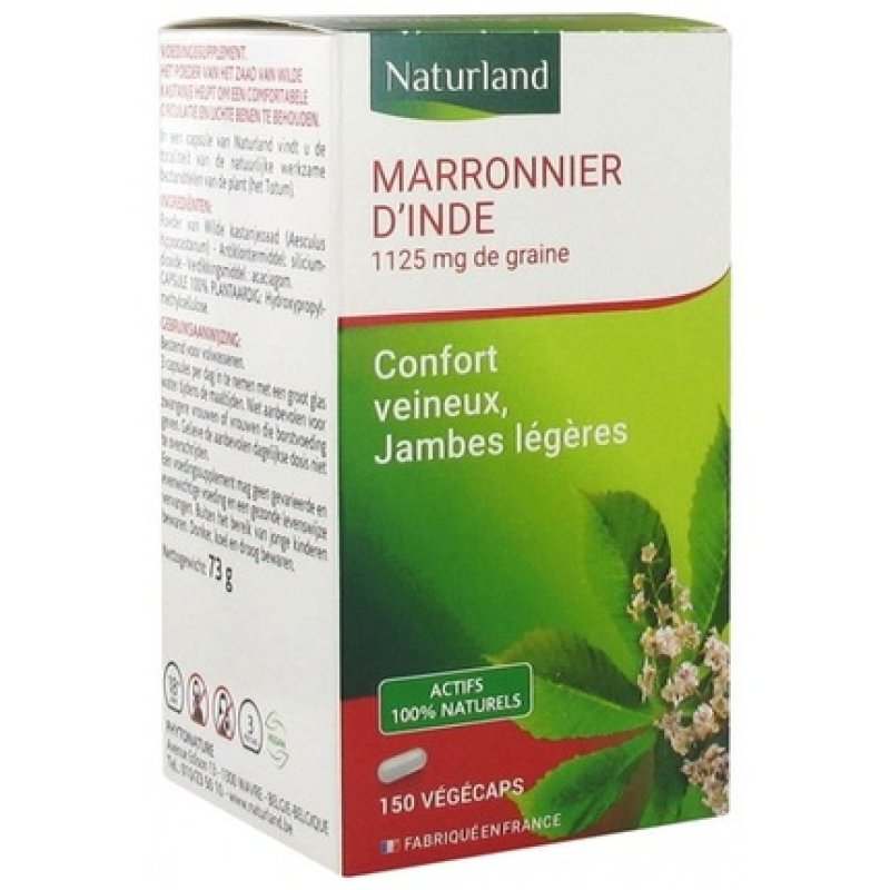 Naturland Horse Chestnut Tree Organic Food Supplement 150 Vegecaps