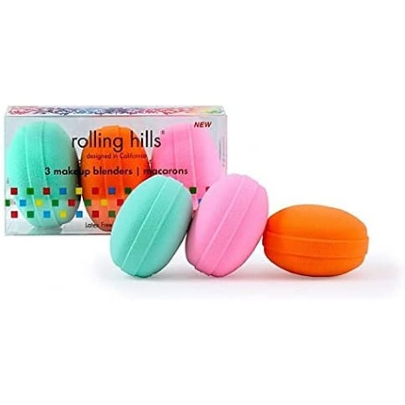 Rolling Hills 3 Makeup Blenders Macarons