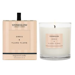 Stoneglow 6820O bougie en cire Cylindre Ylang-ylang Transparent, Blanc 1 pièce(s)