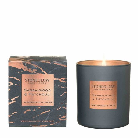 StoneGlow Seasonal Scents Luna Sandalwood & Patchouli Tumbler Candle Boxed