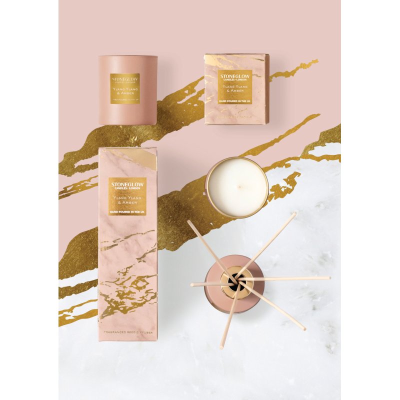 Stoneglow 301.6514.00 bougie en cire Cylindre Iris, Jasmin, Ylang-ylang Crème