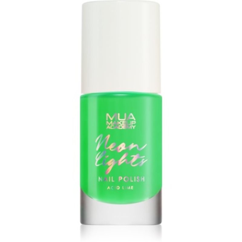 MUA Makeup Academy Neon Lights Nail Polish - Acid Lime, 8 ml