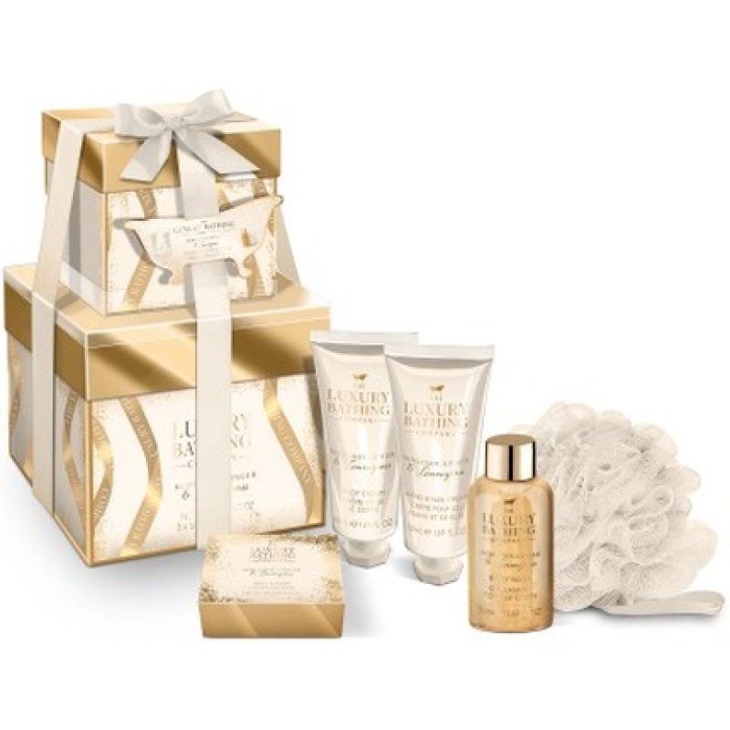 The Luxury Bathing Company Obsession - Shower Gel 50ml Body Cream 50ml Hand Cream 50ml Caviar Bath 80ml Sponge