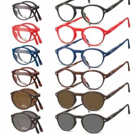 Foldable Reading Glasses Montana MR66 Spring Hinge Strengths 1.00 to 3.50