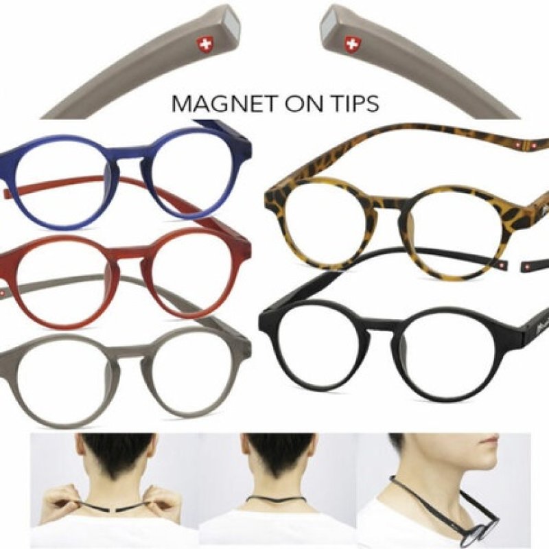 Montana Reading Glasses Magnetic Temples Mr60 Halter Neck Strengths 1.0 to 3.5 Dpt