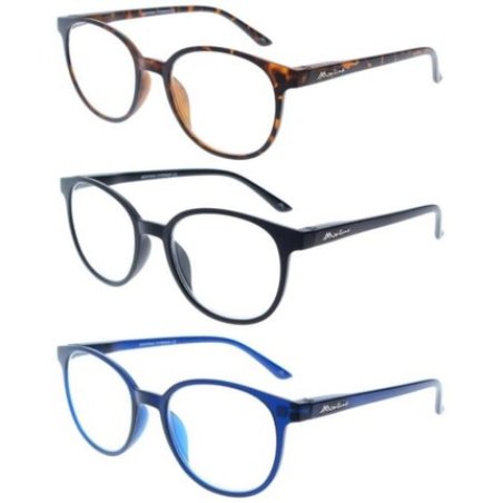 Classic Reading Glasses MRC-2 Made of High-Quality Plastic with Optional Sun Clip
