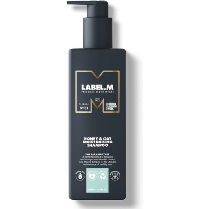 LABEL.M Honey & Oat Moisturising Shampoo 300ml