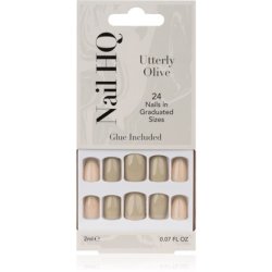 Nail HQ Square False Nails Utterly Olive 24 pcs