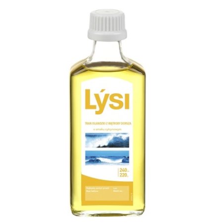 Lysi Icelandic Cod Liver Oil Lemon Dietary Supplement 240ml