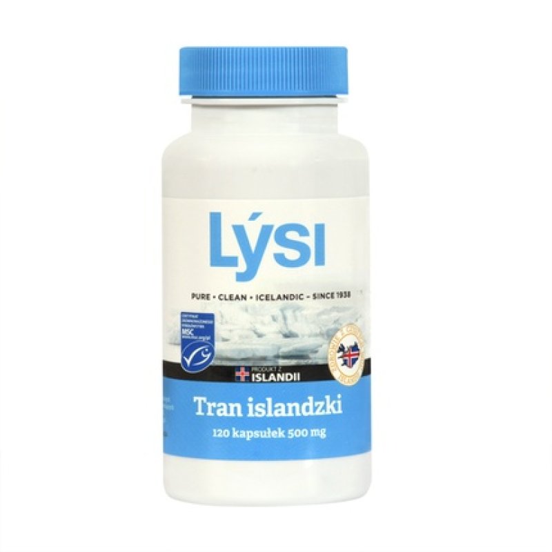 Lysi Icelandic Cod Liver Oil 500mg Dietary Supplement 120 Capsules
