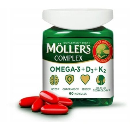 Complex Omega-3 D3 K2 Dietary Supplement 60 Capsules