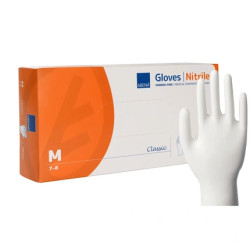 Abena Nitrile Gloves Classic Medium White