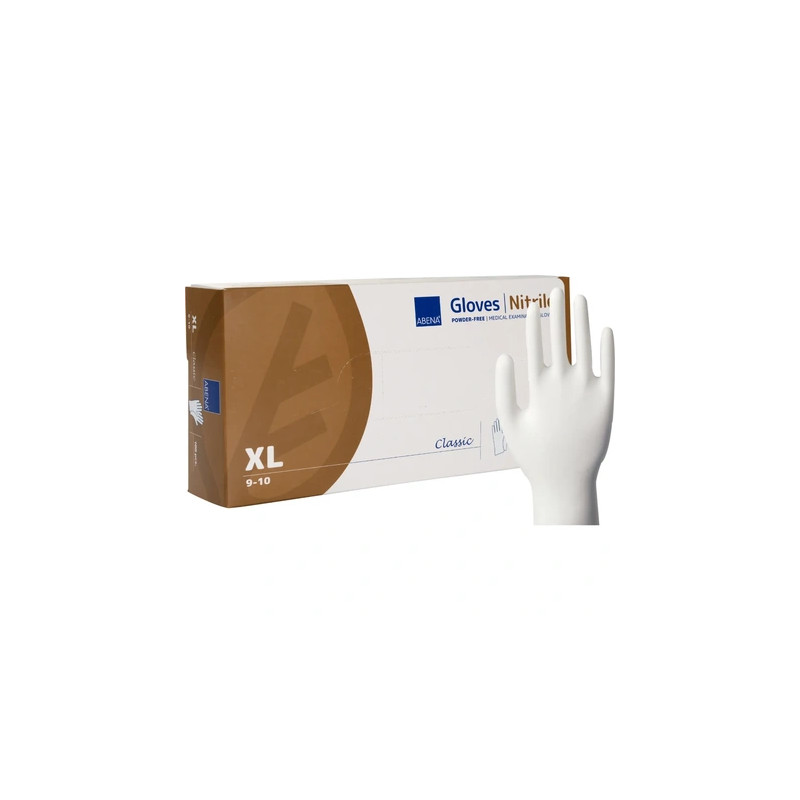 Abena Nitrile Powder Free White Gloves