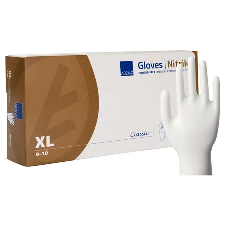 Abena Nitrile Powder Free White Gloves