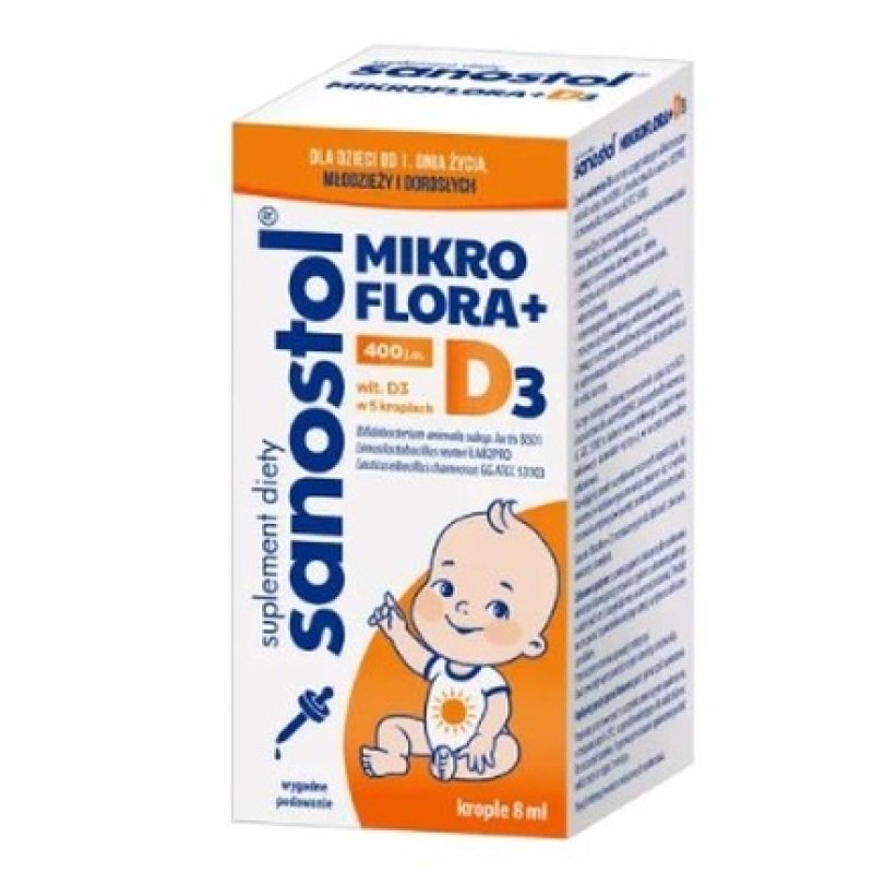 Sanostol Mikroflora D3 Drops 8 Ml - Probiotic Supplement