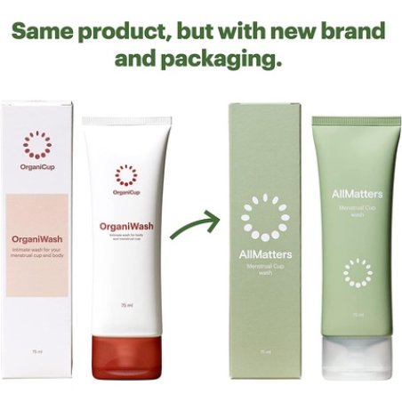 AllMatters Menstrual Cup Wash and Intimate Body Wash 75ml pH-Balanced No Perfume No Allergens