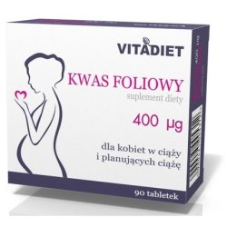 Vitadiet Folic Acid 400mcg 90 Tablets for Pregnant Women