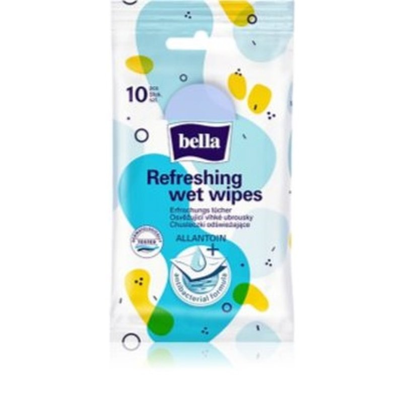 Bella Refreshing Wet Wipes Antibacterial Formula - 10 Wipes