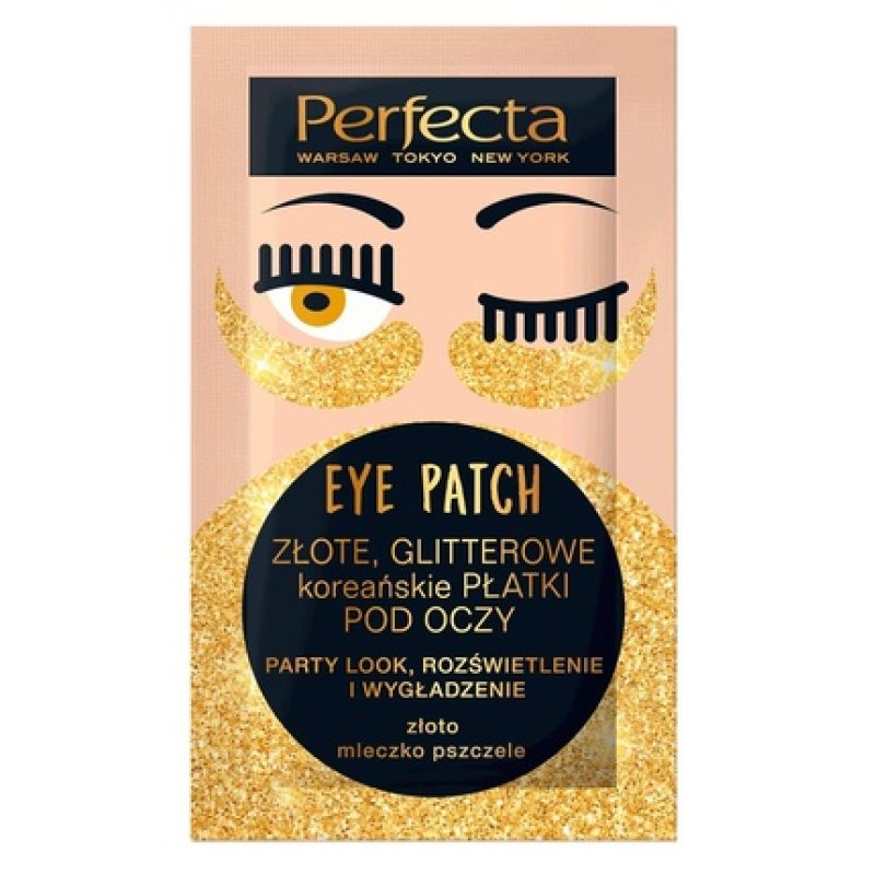 Perfecta Eye Patch Gold Glitter Korean Area Pod Pen
