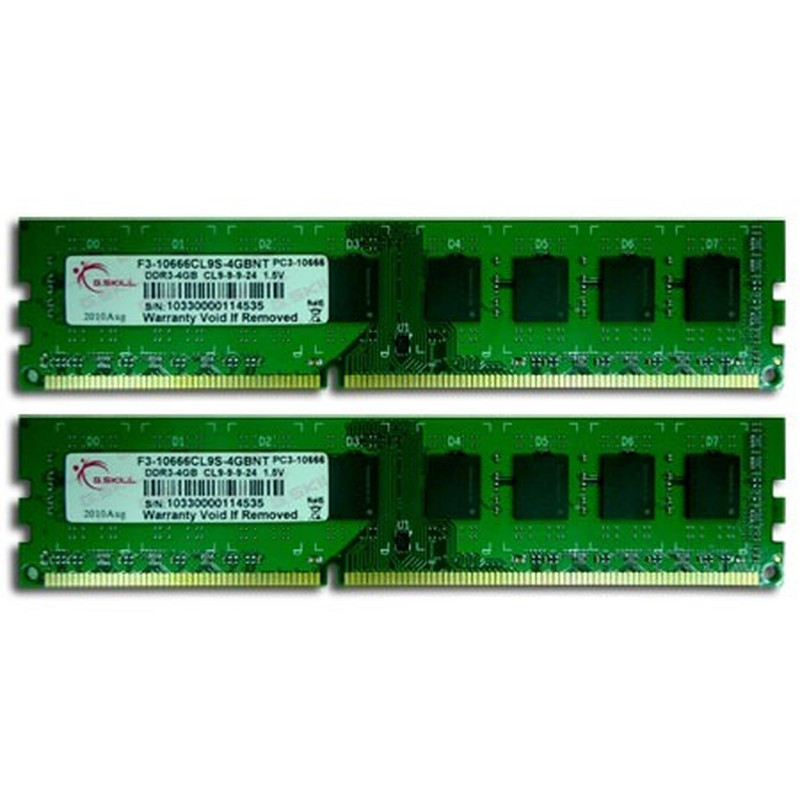 G.Skill compatible NT Series - DDR3 - 8 GB: 2 x 4 GB - DIMM 240-PIN - ungepuffert