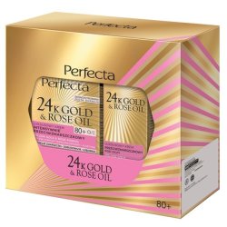 Perfectaset 24k Gold Rose Oil Night Cream 50ml And Anti-Wrinkle Cream For Eyes And Eyelids 15ml