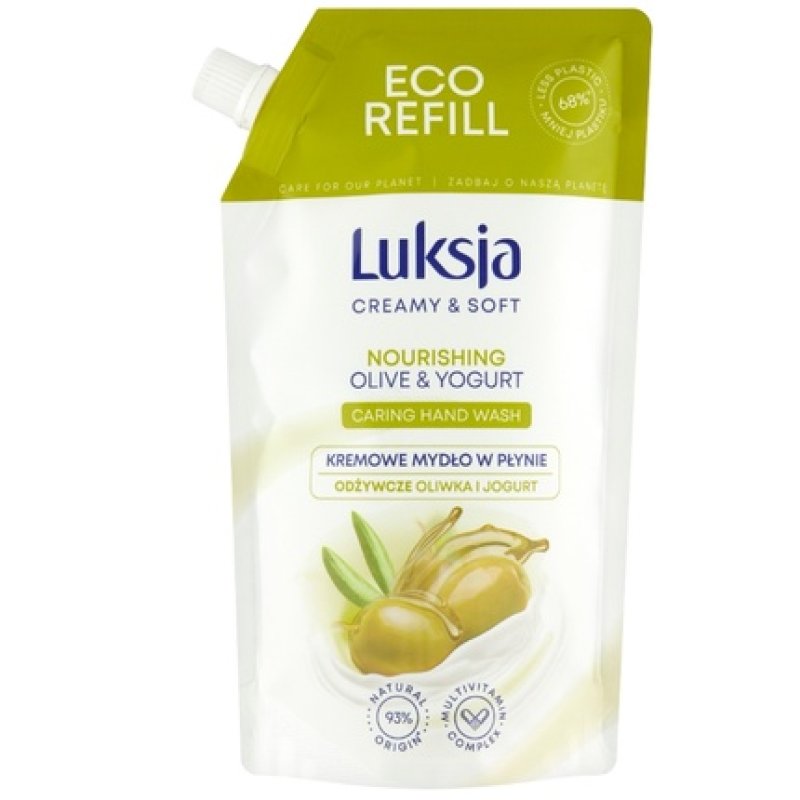 Luksja Creamy Liquid Soap Olive And Yogurt Refill 400 Ml