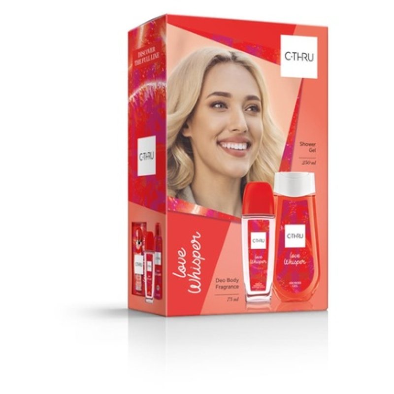 C-Thru Love Whisper Cosmetics Set - Natural Deodorant 75ml And Shower Gel 250ml