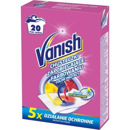 Vanish Color Protect Wipes Preventing Color Transfer 20 Count