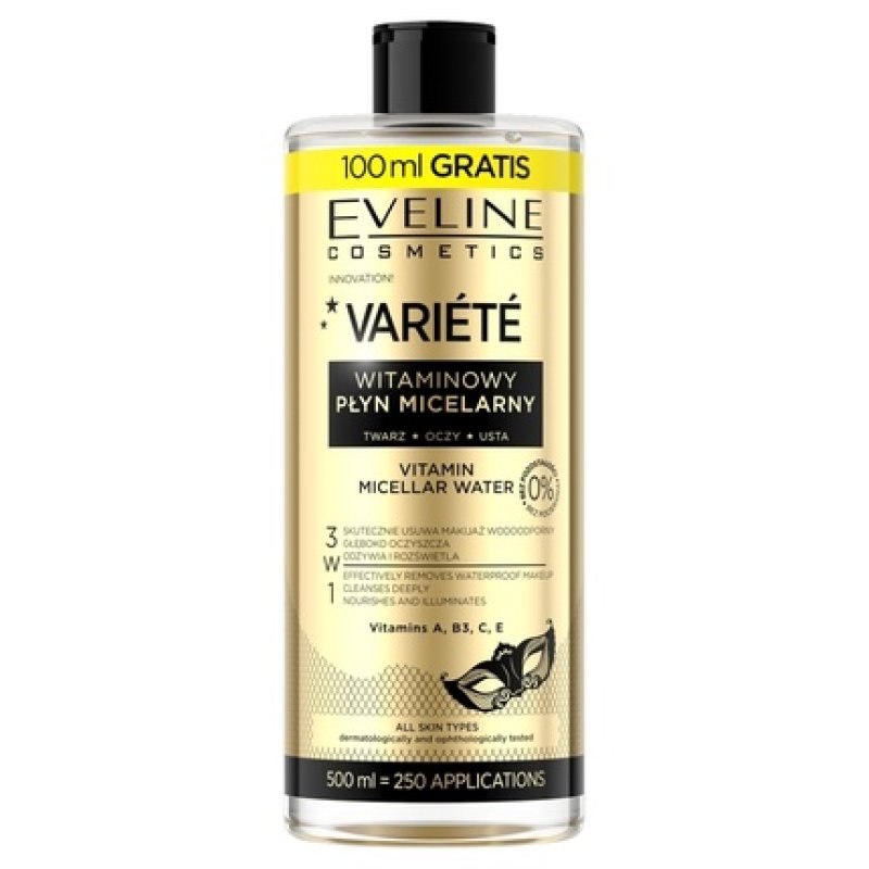 Eveline Variety Vitamin Micellar Water For Face 500ml