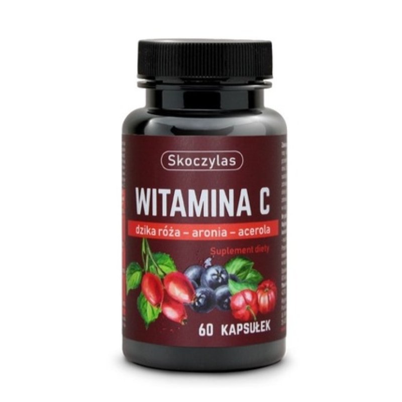 Skoczylas Vitamin C Wild Rose, Aronia, Acerola Dietary Supplement 60 Capsules