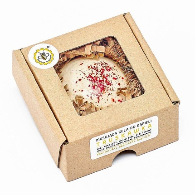 Miodowa Mydlarnia Strawberry Bath Bomb 80g