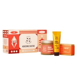 Mydlarnia Cztery Szpaki Spicy Cookie Sugar Peeling Fir And Cinnamon 250ml, Hand Cream Pumpkin And Cardamom 50ml,