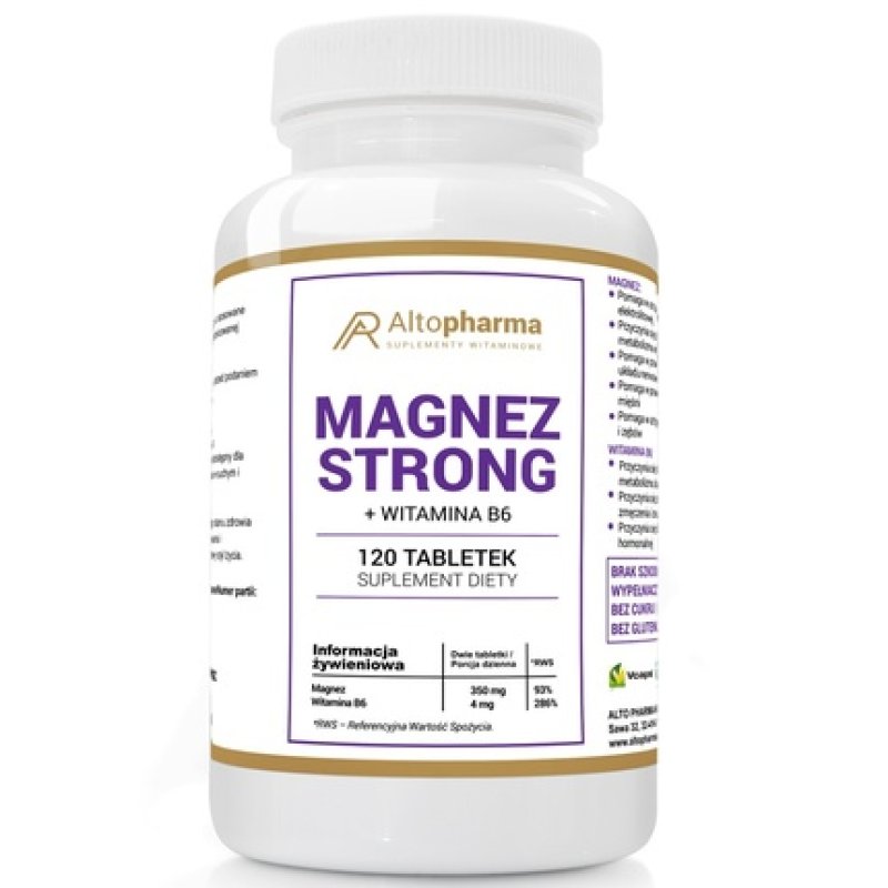 Altopharma Magnesium Strong Vitamin B6 Dietary Supplement - 120 Tablets