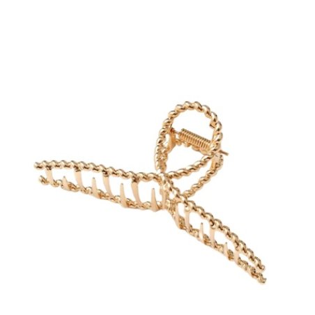 Ecarla Gold Metal Hair Clip Spiral