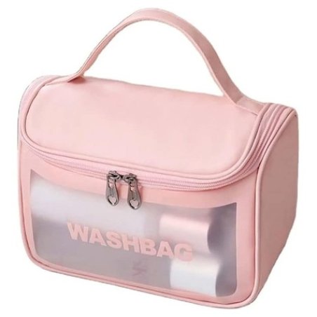 Ecarla Expandable Cosmetic Bag Washbag Pink