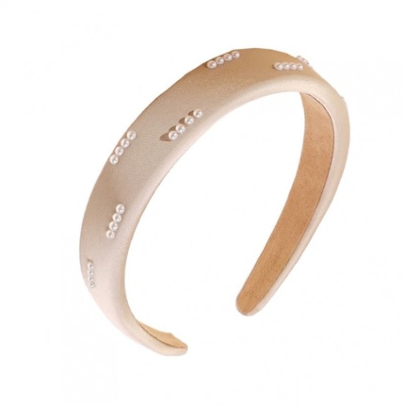 Ecarla Hairband With Pearls Cream