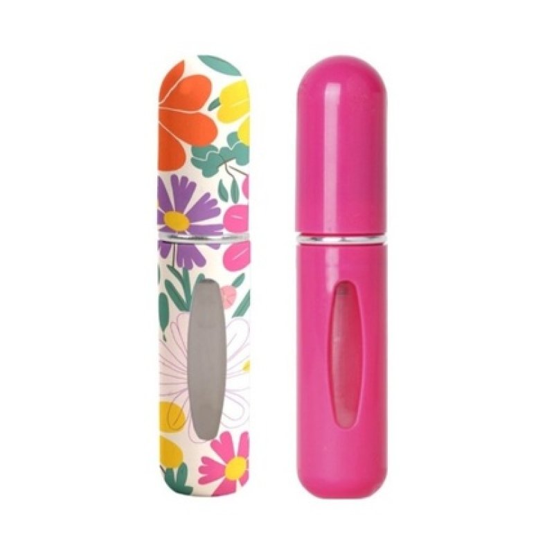 Ecarla Travel Atomizer Set 2 Pieces - Pink And Floral, 2x 5 Ml