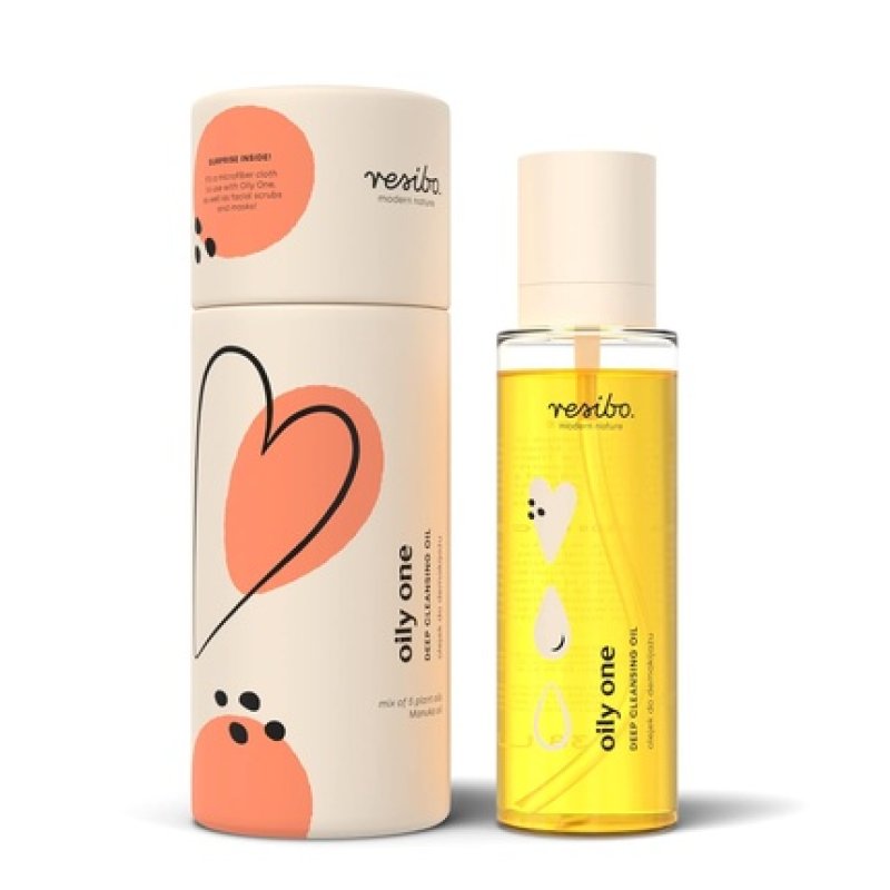 Resibo Oily One Cleansing Oil Natural Cosmetics Face Cleansing Face Oil Pore Cleaner Blackhead Remover Makeup Remover