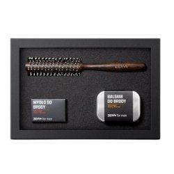 Zew For Men Beard Soap 85ml, Beard Balm 80ml, Hair And Beard Roller