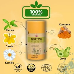 Sattva Natural Hair Color Henna for Allergies Organic Plant-Based Hair Dye