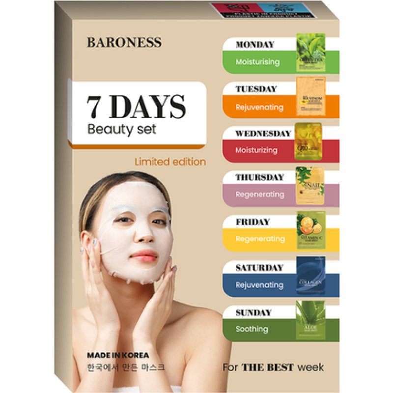 Baroness 7-Day Sheet Mask Set