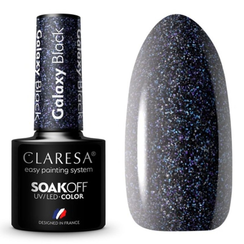 Galaxy Black UV Nail Polish 5ml Claresa