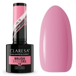 Claresa Brush Easy Gel UV/LED 12 Cool Pink Gel in Bottle with Brush
